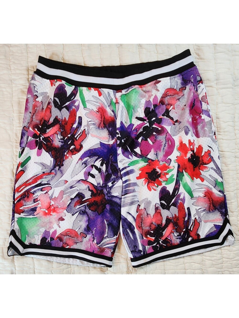 CSG Men's Watercolor Floral Legend Basketball Shorts Medium